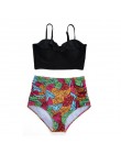 Melphieer bikini wysokie w talii 2020 Biquini Plus rozmiar stroje kąpielowe kobiety 3XL drukuj strój kąpielowy bandaż strój kąpi