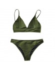 CUPSHE armia zielony stałe Bikini Set kobiety trójkąt Sexy strój kąpielowy dwuczęściowy 2020 dziewczyna zwykły strój kąpielowy s
