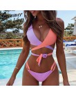 Brazylijska kobieta strój kąpielowy seksowne bikini push up 2020 mujer nowy bandaż neonowe stroje kąpielowe damskie kostium kąpi