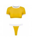 Bikinx żółty sportowy strój kąpielowy brazylia stringi strój kąpielowy dla kobiet Push up strój kąpielowy sexy kąpiących krótki 