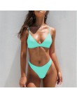 Sexy trójkątne Bikini Set nowe kobiety stałe strój kąpielowy stroje kąpielowe lato plaża nosić kobiet niskiej talii czerwony str