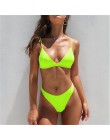 Sexy trójkątne Bikini Set nowe kobiety stałe strój kąpielowy stroje kąpielowe lato plaża nosić kobiet niskiej talii czerwony str