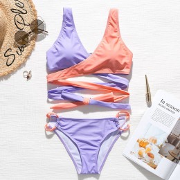 Brazylijska kobieta strój kąpielowy seksowne bikini push up 2020 mujer nowy bandaż neonowe stroje kąpielowe damskie kostium kąpi