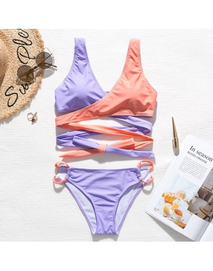 Brazylijska kobieta strój kąpielowy seksowne bikini push up 2020 mujer nowy bandaż neonowe stroje kąpielowe damskie kostium kąpi