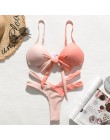 Brazylijska kobieta strój kąpielowy seksowne bikini push up 2020 mujer nowy bandaż neonowe stroje kąpielowe damskie kostium kąpi