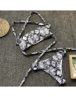 Bikinx Sexy wzór w cętki strój kąpielowy kobiety bikini bandaż strój kąpielowy 2020 push up stroje kąpielowe brazylijski klamra 