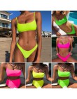 Mossha seksowne stringi różowe bikini Neon kostium kąpielowy damski strój kąpielowy jedno ramię Bikini set 2020 stroje kąpielowe