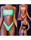 Mossha seksowne stringi różowe bikini Neon kostium kąpielowy damski strój kąpielowy jedno ramię Bikini set 2020 stroje kąpielowe