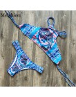 Melphieer na szyję Tank krótki top Bikini szydełka zestaw Bikini stroje kąpielowe kobiety kostium kąpielowy damski kostium kąpie