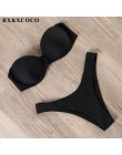 RXRXCOCO Bikini kobiety Sexy push up strój kąpielowy 2019 Bandeau Bikini brazylijski Bikini Set stroje kąpielowe strój kąpielowy