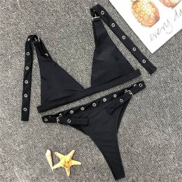 Neon Green wysokiej talii bikini 2019 dostosować pasek strój kąpielowy kobiety stringi stroje kąpielowe kobiet bikini dwuczęścio