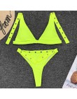 Neon Green wysokiej talii bikini 2019 dostosować pasek strój kąpielowy kobiety stringi stroje kąpielowe kobiet bikini dwuczęścio