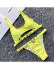 Neon Green wysokiej talii bikini 2019 dostosować pasek strój kąpielowy kobiety stringi stroje kąpielowe kobiet bikini dwuczęścio