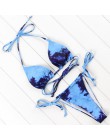 OMKAGI stroje kąpielowe kobiety Tie dye Bikini Set strój kąpielowy kostiumy kąpielowe Push Up pływanie stroje kąpielowe seksowna