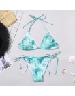 OMKAGI stroje kąpielowe kobiety Tie dye Bikini Set strój kąpielowy kostiumy kąpielowe Push Up pływanie stroje kąpielowe seksowna