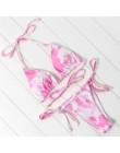 OMKAGI stroje kąpielowe kobiety Tie dye Bikini Set strój kąpielowy kostiumy kąpielowe Push Up pływanie stroje kąpielowe seksowna