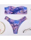Melphieer na szyję Tank krótki top Bikini szydełka zestaw Bikini stroje kąpielowe kobiety kostium kąpielowy damski kostium kąpie
