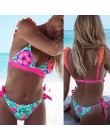 Melphieer na szyję Tank krótki top Bikini szydełka zestaw Bikini stroje kąpielowe kobiety kostium kąpielowy damski kostium kąpie