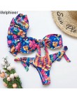 Melphieer na szyję Tank krótki top Bikini szydełka zestaw Bikini stroje kąpielowe kobiety kostium kąpielowy damski kostium kąpie