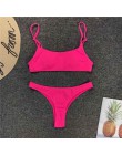 Mossha seksowne stringi różowe bikini Neon kostium kąpielowy damski strój kąpielowy jedno ramię Bikini set 2020 stroje kąpielowe