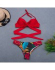 Melphieer na szyję Tank krótki top Bikini szydełka zestaw Bikini stroje kąpielowe kobiety kostium kąpielowy damski kostium kąpie