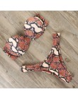RXRXCOCO Bikini kobiety Sexy push up strój kąpielowy 2019 Bandeau Bikini brazylijski Bikini Set stroje kąpielowe strój kąpielowy