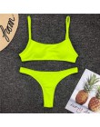 Mossha seksowne stringi różowe bikini Neon kostium kąpielowy damski strój kąpielowy jedno ramię Bikini set 2020 stroje kąpielowe