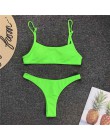 Mossha seksowne stringi różowe bikini Neon kostium kąpielowy damski strój kąpielowy jedno ramię Bikini set 2020 stroje kąpielowe
