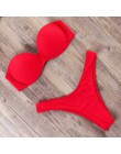 RXRXCOCO Bikini kobiety Sexy push up strój kąpielowy 2019 Bandeau Bikini brazylijski Bikini Set stroje kąpielowe strój kąpielowy