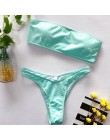 Mossha seksowne stringi różowe bikini Neon kostium kąpielowy damski strój kąpielowy jedno ramię Bikini set 2020 stroje kąpielowe