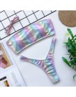 Mossha seksowne stringi różowe bikini Neon kostium kąpielowy damski strój kąpielowy jedno ramię Bikini set 2020 stroje kąpielowe