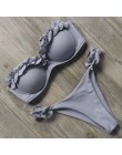RXRXCOCO Bikini kobiety Sexy push up strój kąpielowy 2019 Bandeau Bikini brazylijski Bikini Set stroje kąpielowe strój kąpielowy