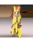ZANZEA 2020 moda lato Sundress kobiety długa, maksi Vestidos Floral wydrukowano artystyczna sukienka panie casualowe kieszenie d