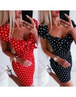 Kobiety Boho Polka Dot seksowna obcisła sukienka letnia sukienka letnia na święta kostiumy kąpielowe nowość