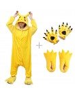 Kigurumi jednorożec piżama dorosłych zwierząt Pikachu Onesie kobiety mężczyźni para 2019 zimowa piżama garnitur Stitch piżamy fl