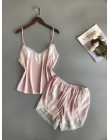 BZEL nowa piżama ustawia Sexy koronkowe piżamy dla kobiet V-neck Pijama Femme lato bielizna nocna satynowa bielizna nocna bieliz