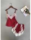 BZEL nowa piżama ustawia Sexy koronkowe piżamy dla kobiet V-neck Pijama Femme lato bielizna nocna satynowa bielizna nocna bieliz