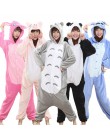 Totoro kigurumi kombinezon dla dorosłych zwierząt jednorożec komplet piżamy ciepły miękki ścieg piżamy Onepiece kombinezon zimow