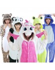 Kobiety Kigurumi jednorożec piżamy zestawy flanelowe śliczne piżama w zwierzątka zestawy kobiety zima unicornio Nightie piżamy b