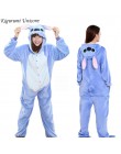Jednorożec Kigurumi piżama Stitch dorosłych zwierząt Onesie kobiety mężczyźni para 2019 zimowa piżama garnitur kot piżamy flanel