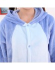Jednorożec Kigurumi piżama Stitch dorosłych zwierząt Onesie kobiety mężczyźni para 2019 zimowa piżama garnitur kot piżamy flanel