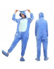 Nowe zimowe kobiety mężczyźni Unisex dorosłych Cute Cartoon Onesie piżama w zwierzątka unicornio haftowany jednorożec Kigurumi f