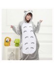 Totoro kigurumi kombinezon dla dorosłych zwierząt jednorożec komplet piżamy ciepły miękki ścieg piżamy Onepiece kombinezon zimow