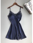 QWEEK Sexy kobiety piżamy 5 sztuk zestawy satynowa bielizna nocna Pijama jedwabna odzież domowa haft Sleep Lounge piżama z klatk