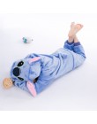 Jednorożec Kigurumi piżama Stitch dorosłych zwierząt Onesie kobiety mężczyźni para 2019 zimowa piżama garnitur kot piżamy flanel