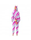 Flanelowe kingurumi dorosłych zwierząt pijama jednorożec piżamy kobiety Cosplay Kigurumi piżama Totoro Stitch Onsie Homewear bie