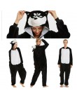 Nowe zimowe kobiety mężczyźni Unisex dorosłych Cute Cartoon Onesie piżama w zwierzątka unicornio haftowany jednorożec Kigurumi f