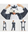 Nowe zimowe kobiety mężczyźni Unisex dorosłych Cute Cartoon Onesie piżama w zwierzątka unicornio haftowany jednorożec Kigurumi f
