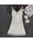 Sexy kobiety Rayon Kimono szlafrok biała panna młoda druhna suknia ślubna zestaw koronki wykończenia bielizna nocna Casual ubran