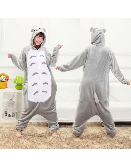 Nowe zimowe kobiety mężczyźni Unisex dorosłych Cute Cartoon Onesie piżama w zwierzątka unicornio haftowany jednorożec Kigurumi f